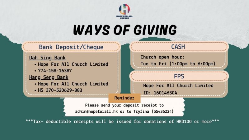 Ways of Giving